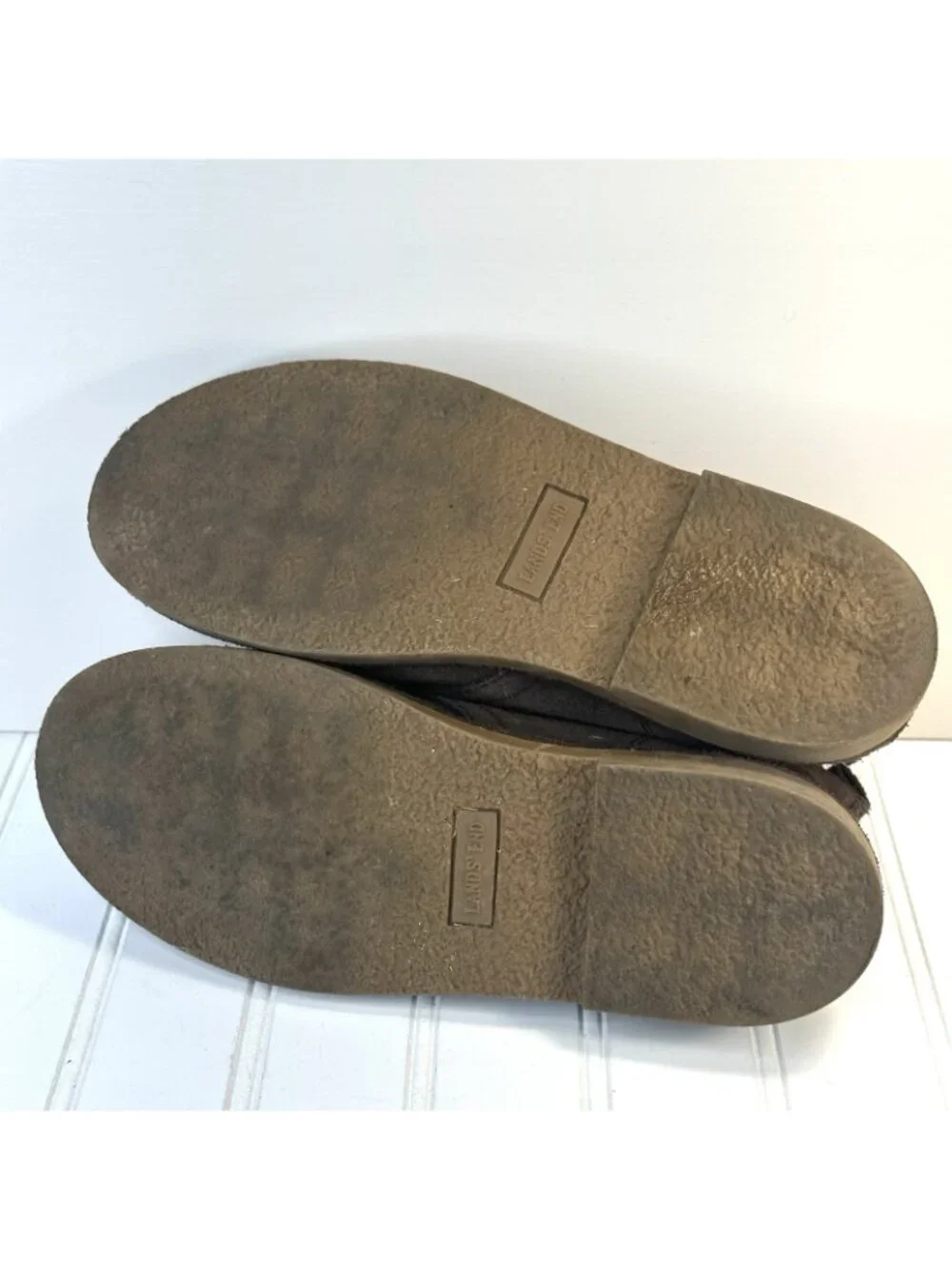 Lands End Unisex Women’s 7.5 Men’s/Boy's 6 Brown Suede Chukka Desert Ankle Boots